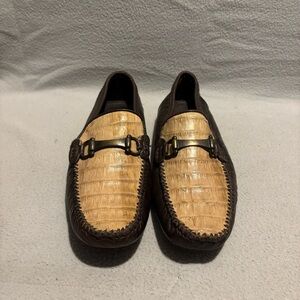 El Pajal Men’s Brown Leather Comfort Loafers Made In Mexico Size 27 / Size 8 USA